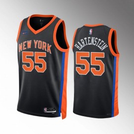 Camiseta Isaiah Hartenstein #55 New York Knicks 2022-23 City Edition Negro