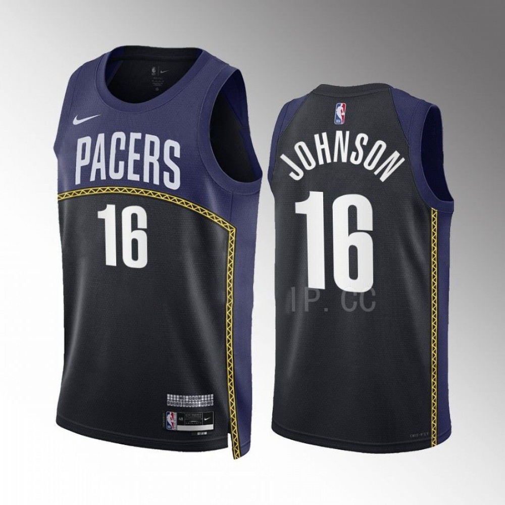 Camiseta James Johnson #16 Indiana Pacers 2022-23 City Edition Negro Camiseta James Johnson #16 Indiana Pacers 2022-23 City Edition Negro