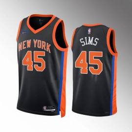 Camiseta Jericho Sims #45 New York Knicks 2022-23 City Edition Negro