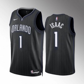 Camiseta Jonathan Isaac #1 Orlando Magic 2022-23 City Edition Negro