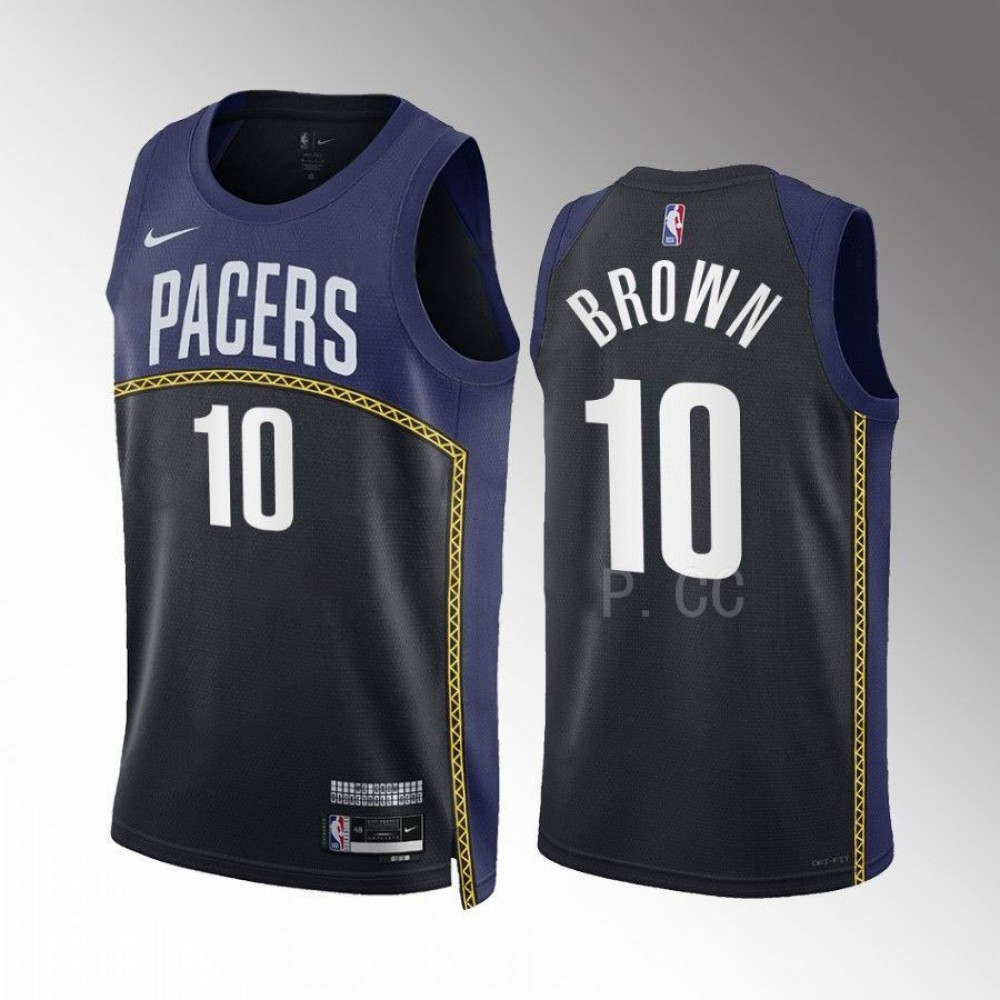 Camiseta Kendall Brown #10 Indiana Pacers 2022-23 City Edition Negro Camiseta Kendall Brown #10 Indiana Pacers 2022-23 City Edition Negro
