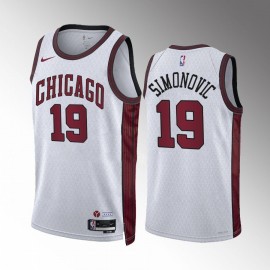 Camiseta Marko Simonovic #19 Chicago Bulls 2022-23 City Edition Blanco