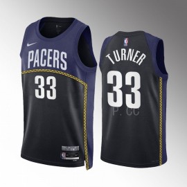 Camiseta Myles Turner #33 Indiana Pacers 2022-23 City Edition Negro