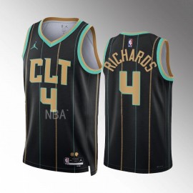 Camiseta Nick Richards #4 Charlotte Hornets 2022-23 City Edition Negro