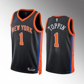 Camiseta Obi Toppin #1 New York Knicks 2022-23 City Edition Negro