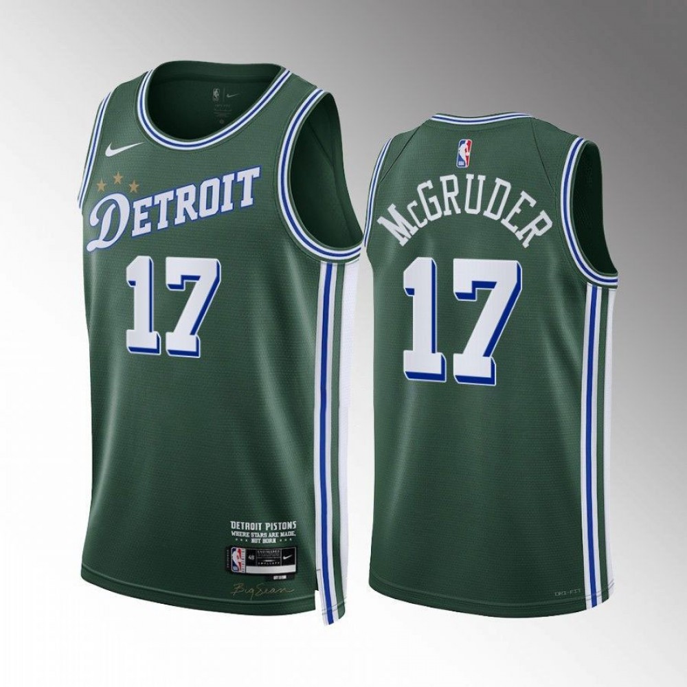 Camiseta Rodney Mcgruder #17 Detroit Pistons 2022-23 City Edition Verde Camiseta Rodney Mcgruder #17 Detroit Pistons 2022-23 City Edition Verde