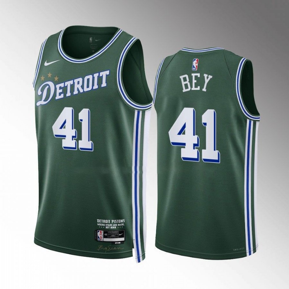 Camiseta Saddiq Bey #41 Detroit Pistons 2022-23 City Edition Verde Camiseta Saddiq Bey #41 Detroit Pistons 2022-23 City Edition Verde