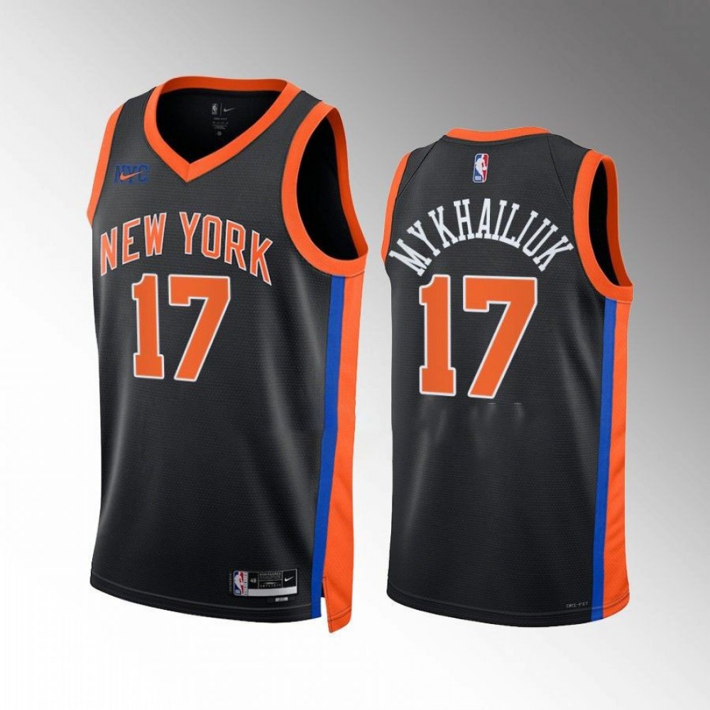 Camiseta Sviatoslav Mykhailiuk #17 New York Knicks 2022-23 City Edition Negro Camiseta Sviatoslav Mykhailiuk #17 New York Knicks 2022-23 City Edition Negro