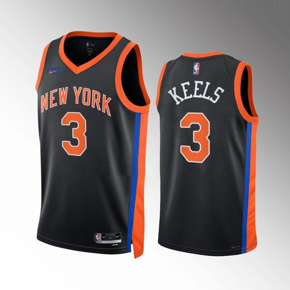 Camiseta Trevor Keels #3 New York Knicks 2022-23 City Edition Negro Camiseta Trevor Keels #3 New York Knicks 2022-23 City Edition Negro