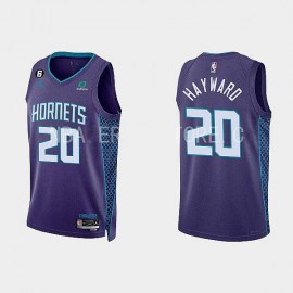 Camiseta Gordon Hayward #20 Charlotte Hornets 2022-23 Statement Edition Púrpura