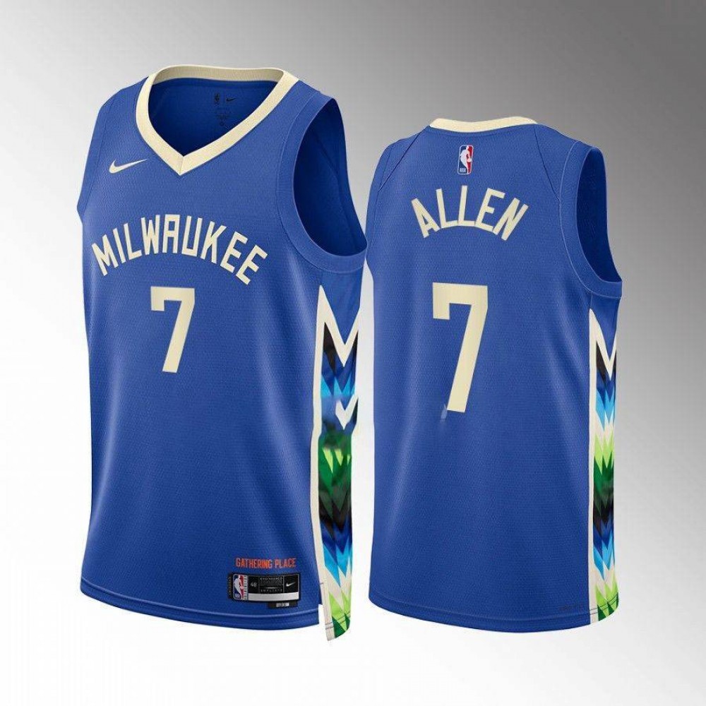 Camiseta Joe Ingles #7 Milwaukee Bucks 2022-23 City Edition Azul Camiseta Joe Ingles #7 Milwaukee Bucks 2022-23 City Edition Azul