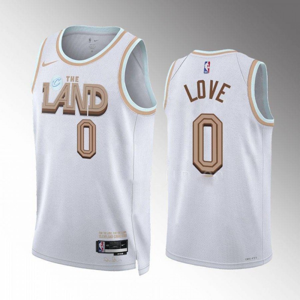 Camiseta Kevin Love #0 Cleveland Cavaliers 2022-23 City Edition Blanco Camiseta Kevin Love #0 Cleveland Cavaliers 2022-23 City Edition Blanco