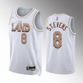 Camiseta Lamar Stevens #8 Cleveland Cavaliers 2022-23 City Edition Blanco