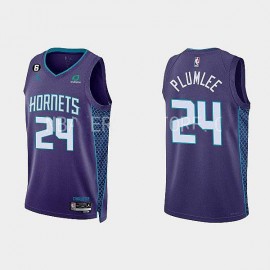 Camiseta Mason Plumlee #24 Charlotte Hornets 2022-23 Statement Edition Púrpura
