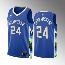 Camiseta Pat Connaughton #24 Milwaukee Bucks 2022-23 City Edition Azul