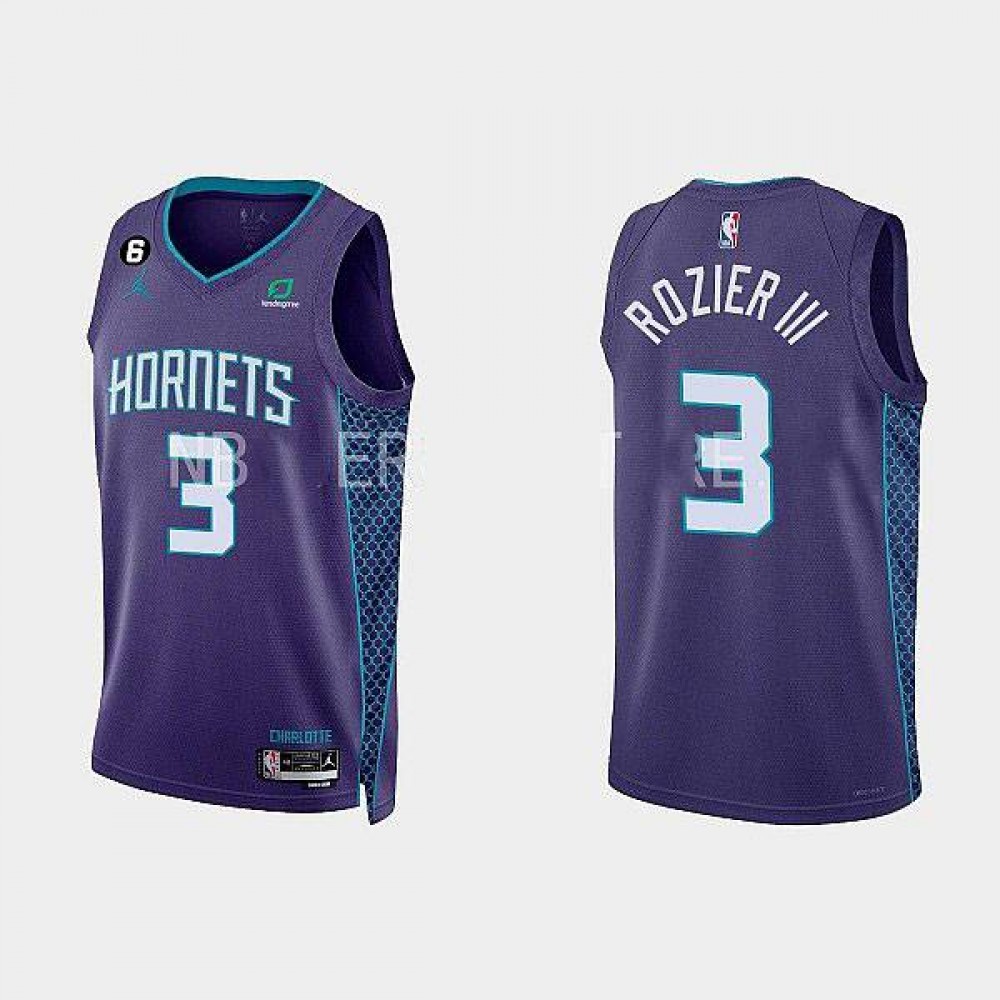 Camiseta Terry Rozier #3 Charlotte Hornets 2022-23 Statement Edition Púrpura Camiseta Terry Rozier #3 Charlotte Hornets 2022-23 Statement Edition Púrpura
