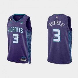 Camiseta Terry Rozier #3 Charlotte Hornets 2022-23 Statement Edition Púrpura