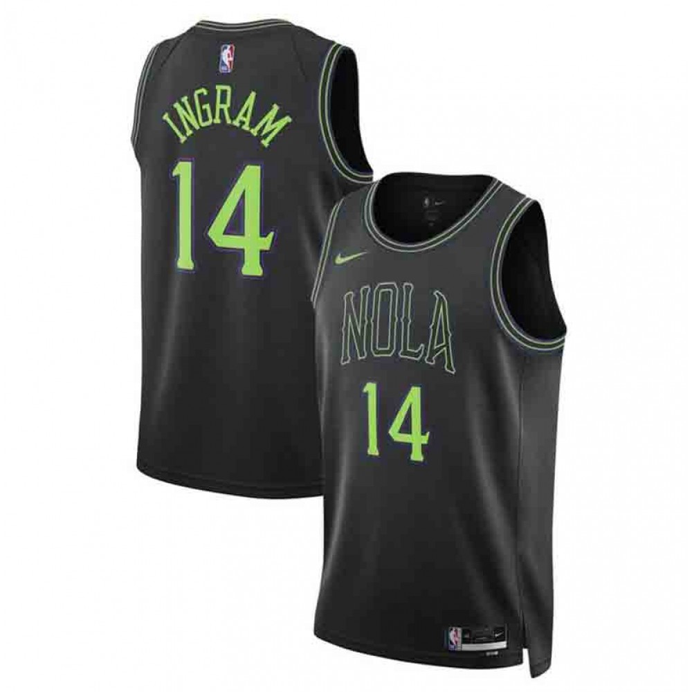 Camiseta Brandon Ingram #14 New Orleans Pelicans 2023 City Edition Negro Camiseta Brandon Ingram #14 New Orleans Pelicans 2023 City Edition Negro