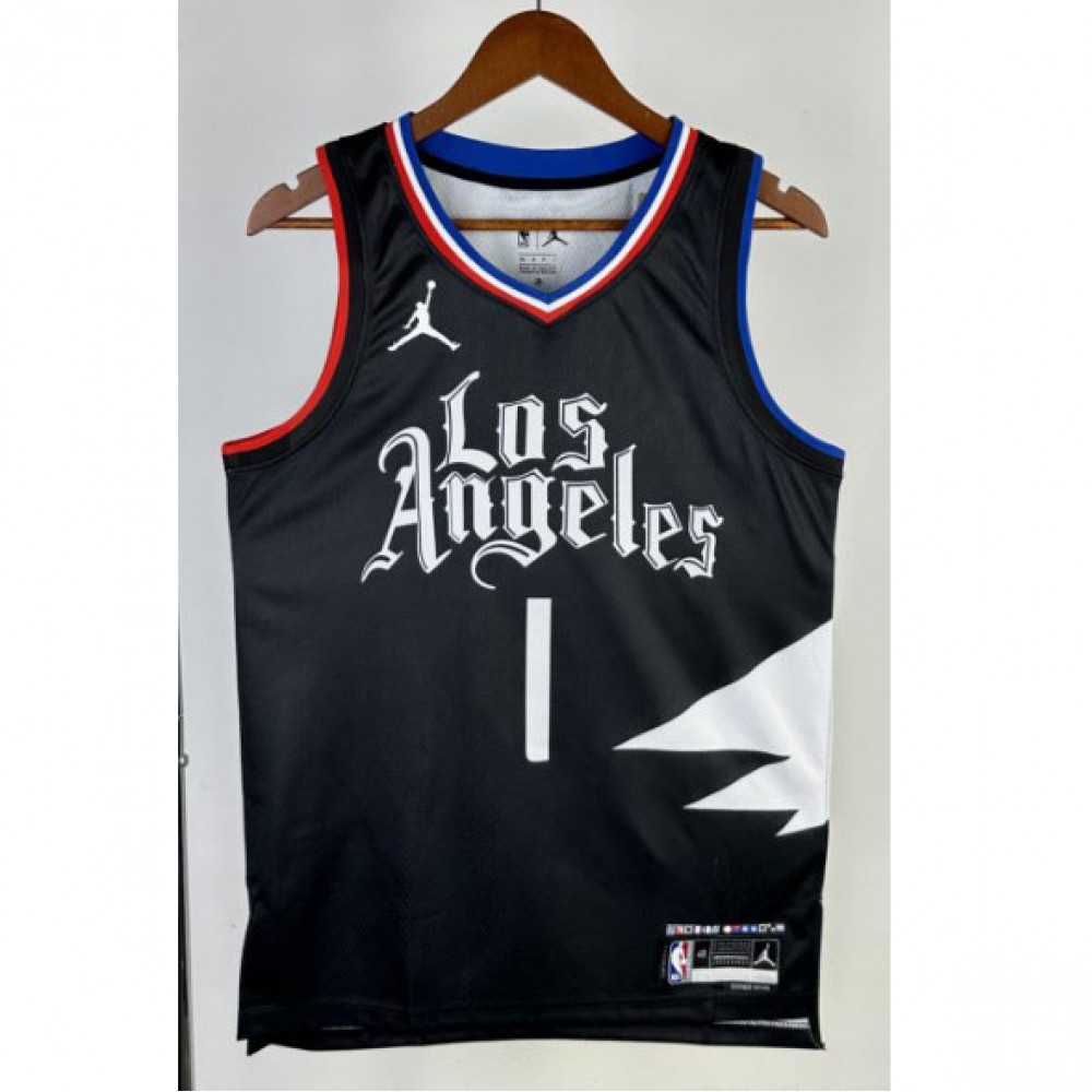 Camiseta James Harden #1 Los Angeles Clippers 23/24 Negro Camiseta James Harden #1 Los Angeles Clippers 23/24 Negro