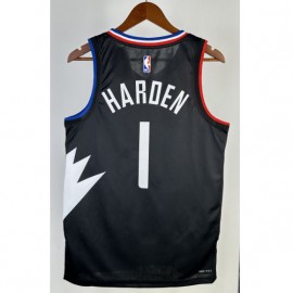Camiseta James Harden #1 Los Angeles Clippers 23/24 Negro Camiseta James Harden #1 Los Angeles Clippers 23/24 Negro