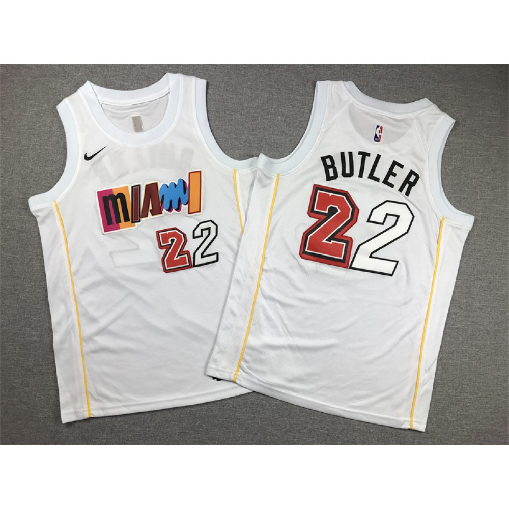 Camiseta Jimmy Butler #22 Miami Heat City Edition Blanco Niño Camiseta Jimmy Butler #22 Miami Heat City Edition Blanco Niño