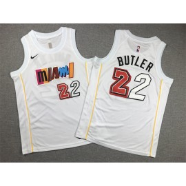 Camiseta Jimmy Butler #22 Miami Heat City Edition Blanco Niño
