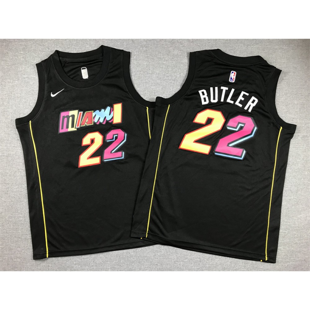 Camiseta Jimmy Butler #22 Miami Heat City Edition Negro Niño Camiseta Jimmy Butler #22 Miami Heat City Edition Negro Niño