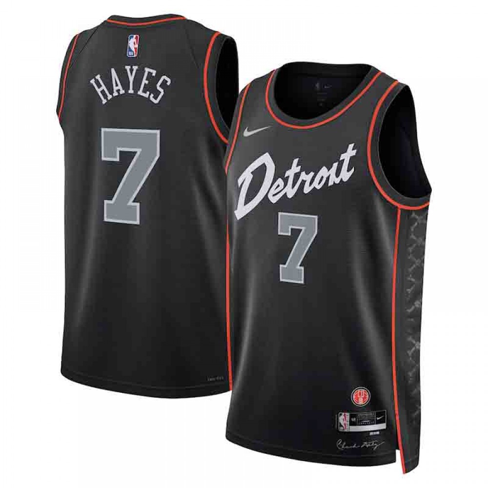 Camiseta Killian Hayes #7 Detroit Pistons 2023 City Edition Negro Camiseta Killian Hayes #7 Detroit Pistons 2023 City Edition Negro