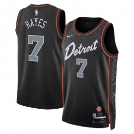 Camiseta Killian Hayes #7 Detroit Pistons 2023 City Edition Negro