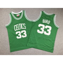 Camiseta Larry Bird #33 Boston Celtics Clásico Edition Verde Niño