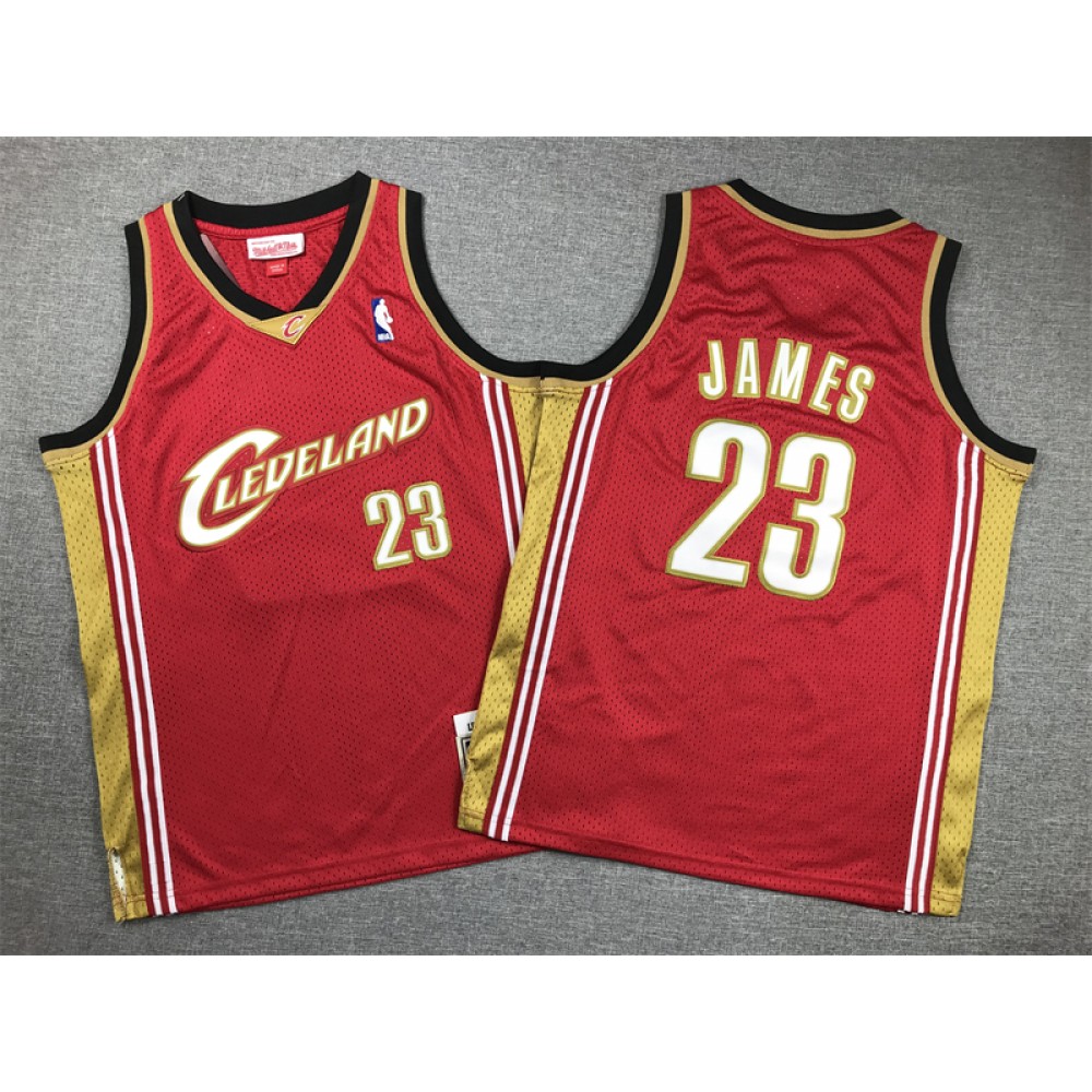 Camiseta Lebron James #23 Cleveland Cavaliers Rojo Niño Camiseta Lebron James #23 Cleveland Cavaliers Rojo Niño