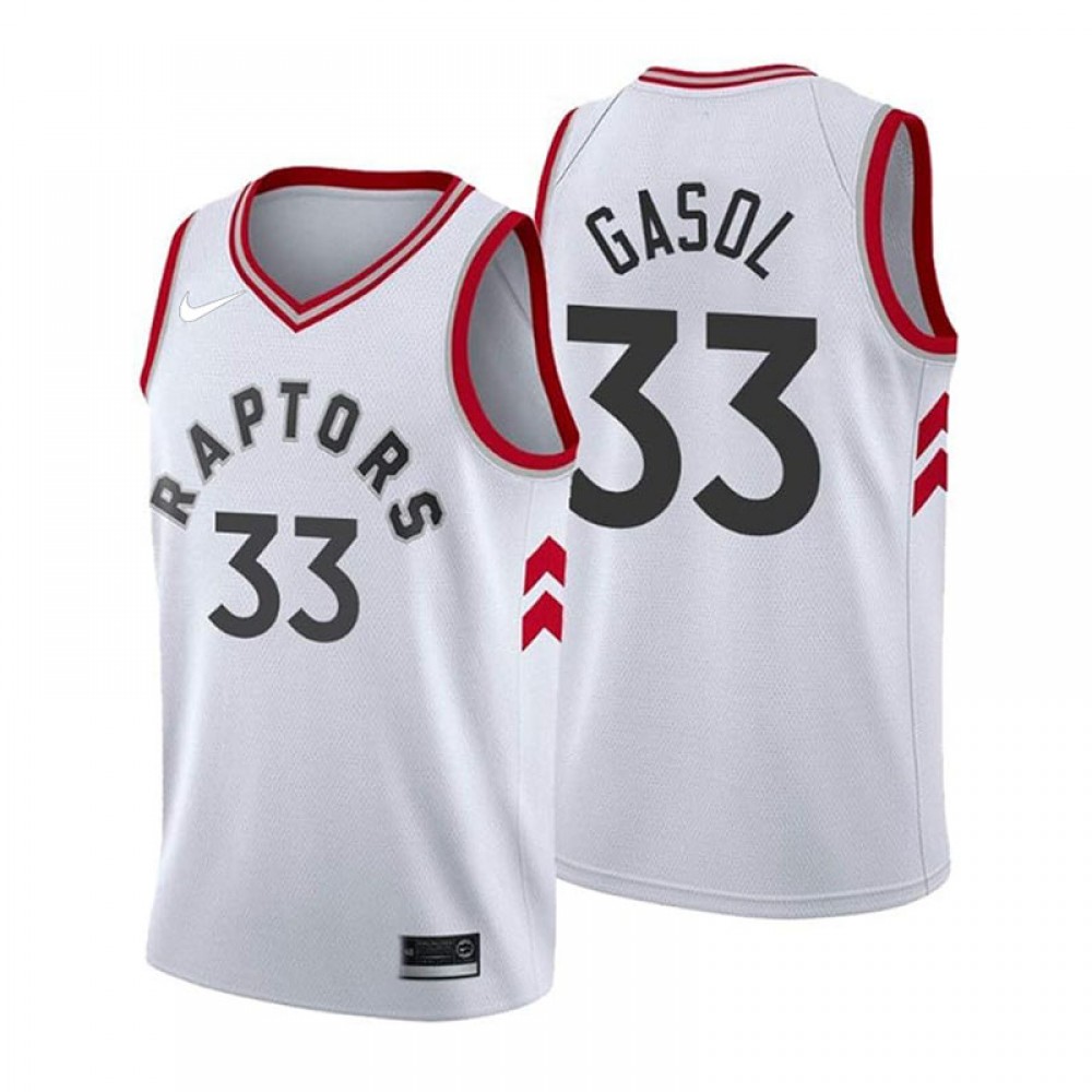 Camiseta Marc Gasol #33 Toronto Raptors Blanco Camiseta Marc Gasol #33 Toronto Raptors Blanco