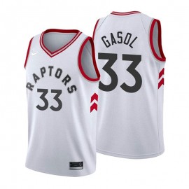 Camiseta Marc Gasol #33 Toronto Raptors Blanco