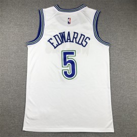 Camiseta Anthony Edwards #5 Minnesota Timberwolves Edición Clasico Blanco Camiseta Anthony Edwards #5 Minnesota Timberwolves Edición Clasico Blanco
