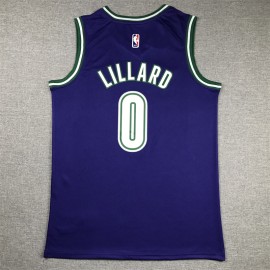 Camiseta Damian Lillard #0 Milwaukee Bucks Edición Clásico Azul Camiseta Damian Lillard #0 Milwaukee Bucks Edición Clásico Azul