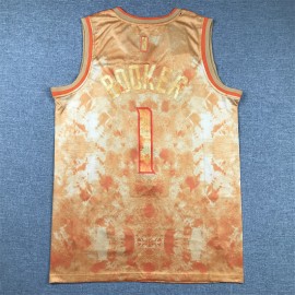 Camiseta Devin Booker #1 Phoenix Suns Edición Seleccionada Amarillo Camiseta Devin Booker #1 Phoenix Suns Edición Seleccionada Amarillo