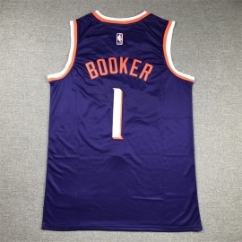 Camiseta Devin Booker #1 Phoenix Suns 2024 Púrpura  Camiseta Devin Booker #1 Phoenix Suns 2024 Púrpura