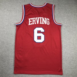 Camiseta Julius Erving #6 Philadelphia 76ers 1982-83 Retro Rojo  Camiseta Julius Erving #6 Philadelphia 76ers 1982-83 Retro Rojo