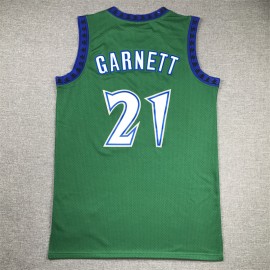 Camiseta Kevin Garnett #21 Minnesota Timberwolves 1997-98 Retro Verde Camiseta Kevin Garnett #21 Minnesota Timberwolves 1997-98 Retro Verde