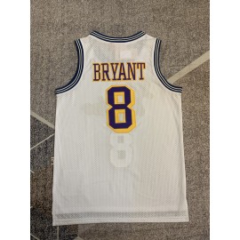 Camiseta Kobe Bryant #8 Los Angeles Lakers 1996-97 Retro Blanco Camiseta Kobe Bryant #8 Los Angeles Lakers 1996-97 Retro Blanco