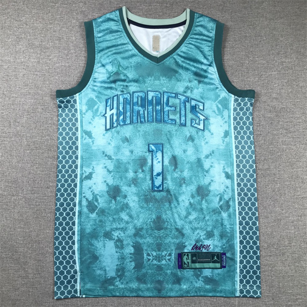 Camiseta LaMelo Ball #1 Charlotte Hornets Edición Seleccionada Turquesa Camiseta LaMelo Ball #1 Charlotte Hornets Edición Seleccionada Turquesa
