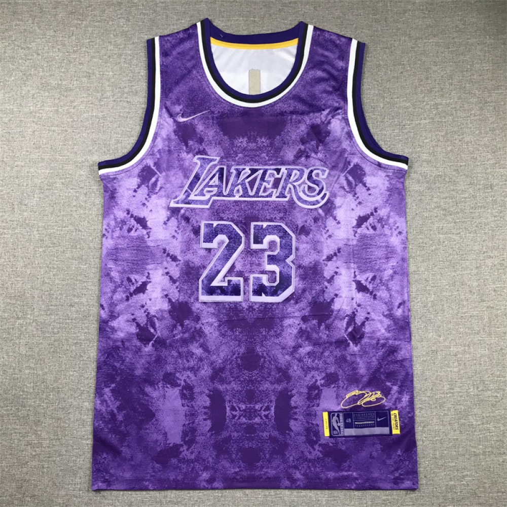 Camiseta LeBron James #23 Los Angeles Lakers Edición Seleccionada Púrpura  Camiseta LeBron James #23 Los Angeles Lakers Edición Seleccionada Púrpura