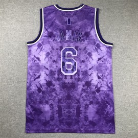 Camiseta LeBron James #6 Los Angeles Lakers Edición Seleccionada Púrpura  Camiseta LeBron James #6 Los Angeles Lakers Edición Seleccionada Púrpura