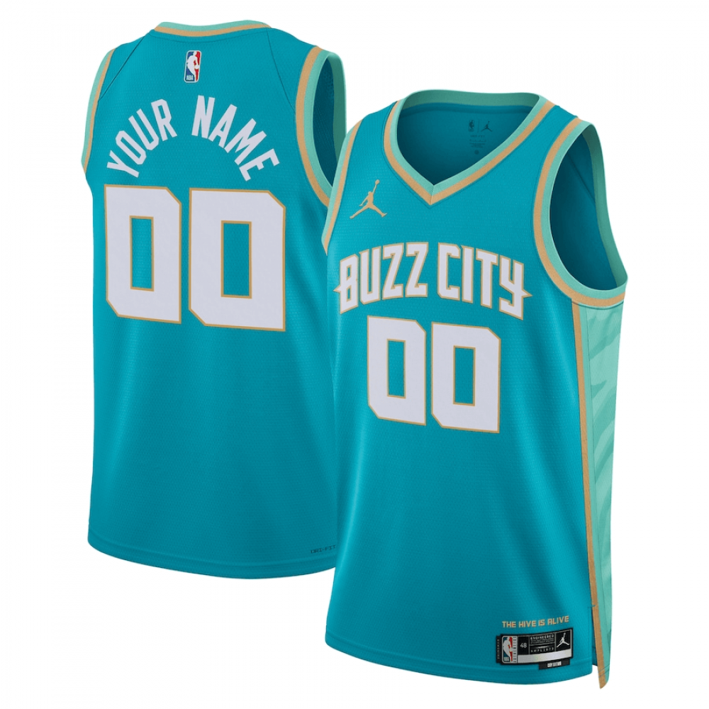 Camiseta Mikal Bridges #0 Charlotte Hornets 2024 Verde Camiseta Mikal Bridges #0 Charlotte Hornets 2024 Verde