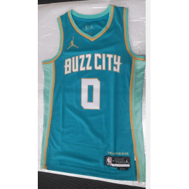 Camiseta Mikal Bridges #0 Charlotte Hornets 2024 Verde Camiseta Mikal Bridges #0 Charlotte Hornets 2024 Verde
