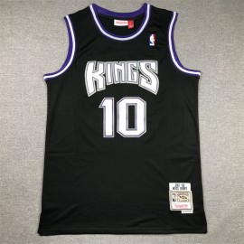 Camiseta Mike Bibby #10 Sacramento Kings 2001-02 Retro Negro