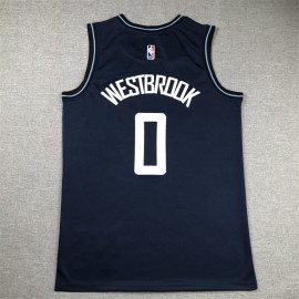 Camiseta Russell Westbrook #0 Los Angeles Clippers 2024  City Edition Azul Oscuro Camiseta Russell Westbrook #0 Los Angeles Clippers 2024  City Edition Azul Oscuro
