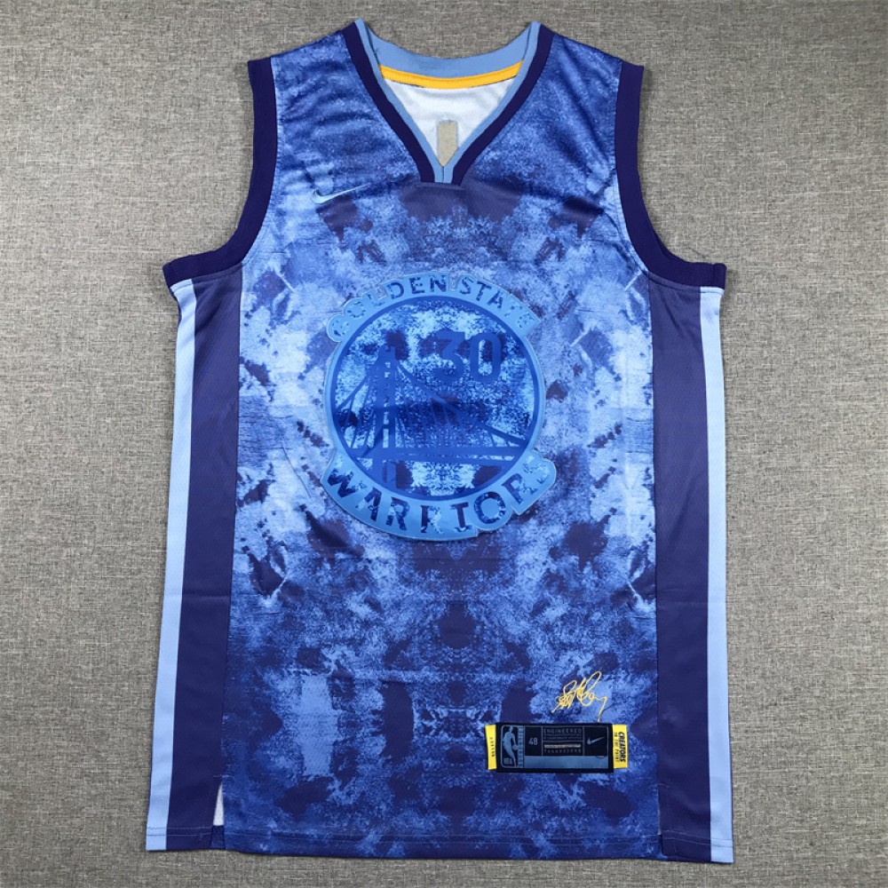 Camiseta Stephen Curry #30 Golden State Warriors Edición Seleccionada Azul Camiseta Stephen Curry #30 Golden State Warriors Edición Seleccionada Azul