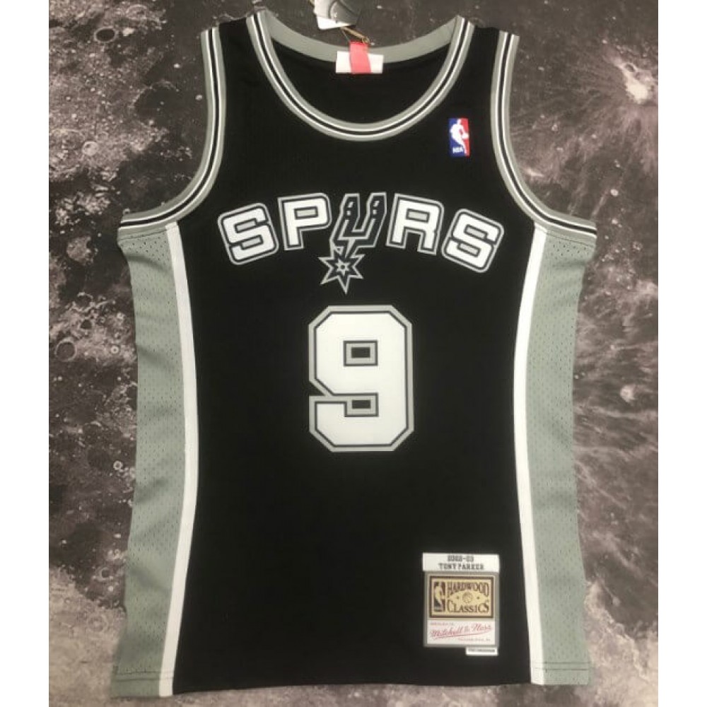 Camiseta Tony Parker #9 San Antonio Spurs 2001/02 Negro Camiseta Tony Parker #9 San Antonio Spurs 2001/02 Negro