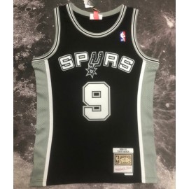 Camiseta Tony Parker #9 San Antonio Spurs 2001/02 Negro